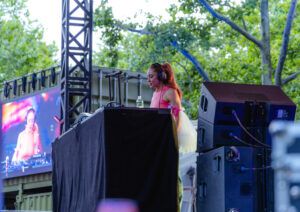 Jess King performs at Central Park Summerstage for Planet Pride in 2024.