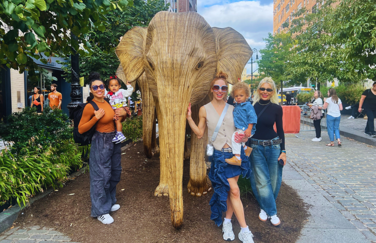 Jess King and her family celebrate earth day with their children.