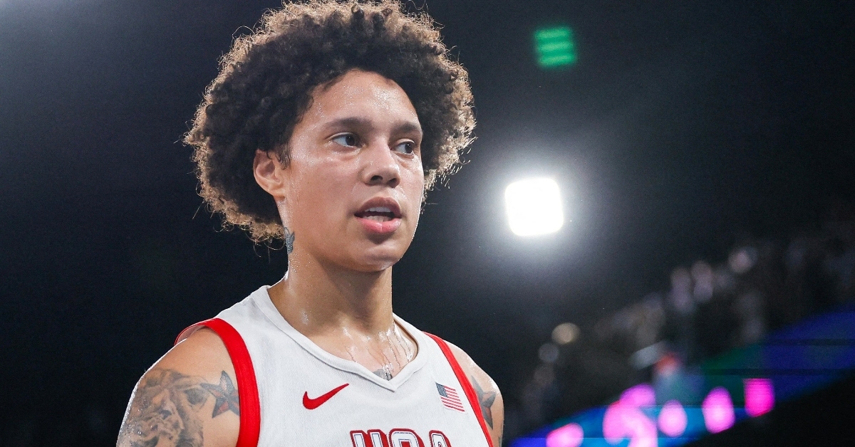 Brittney Griner plays during Olympic games